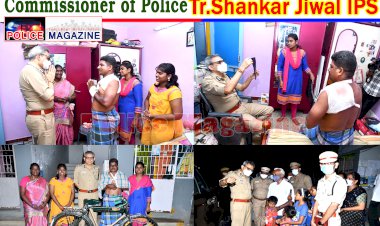 சென்னை கமிஷனர் விபத்தான காவலருக்கு ஆறுதல்